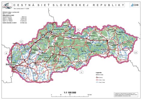Mapa Slovenskej republiky s vyznačeným sídlom Ministerstva dopravy