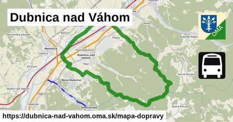 Mapa okresu Ilava s vyznačenými mestami Dubnica nad Váhom a Nová Dubnica