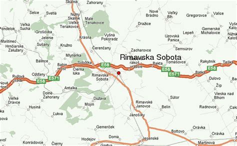 Map of Rimavská Sobota and surrounding areas