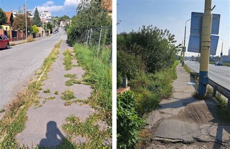 Fotografia ulice v Prešove s okolitou zeleňou