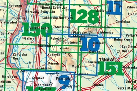 Mapa Malých Karpát s vyznačeným hradom Dobrá Voda