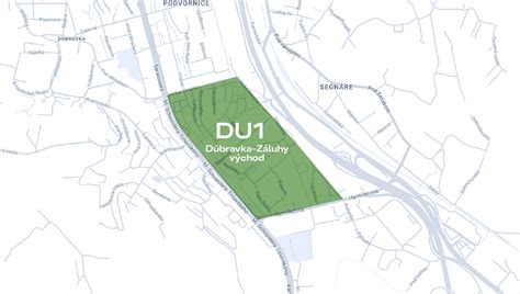 Mapa Bratislavskej Dúbravky s vyznačenými ulicami