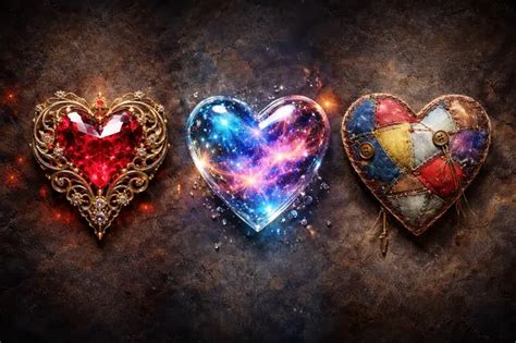 Rôzne symboly vyjadrujúce lásku a city