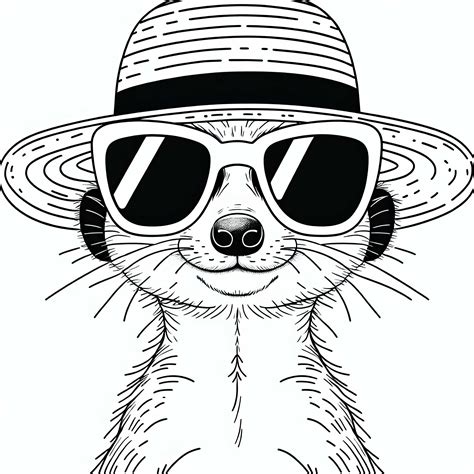 Ilustrácia muža alebo ženy s klobúkom a slnečnými okuliarmi na pláži