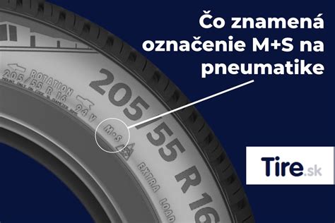 Ilustrácia symbolov M+S a 3PMSF na pneumatike