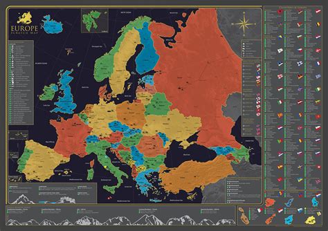 Mapa svetelného znečistenia Európy