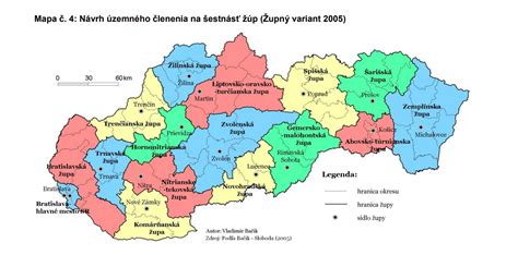Infografika zobrazujúca rôzne slovenské regióny a ich daňové úrady