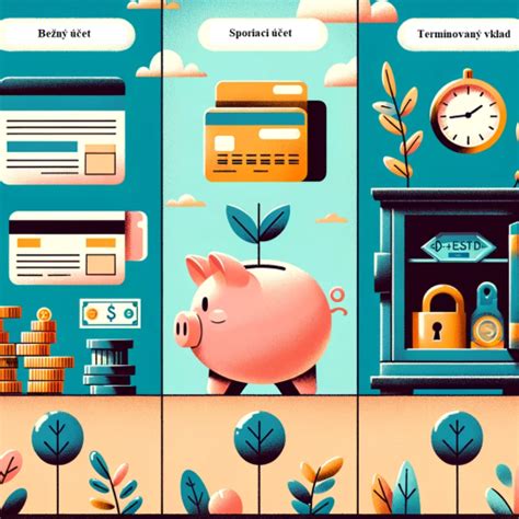 Ilustrácia rôznych typov bankových účtov