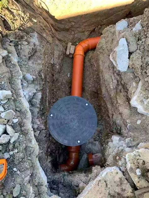 Detail kanalizačnej revíznej šachty