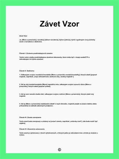 Rodinné dedičstvo a závet