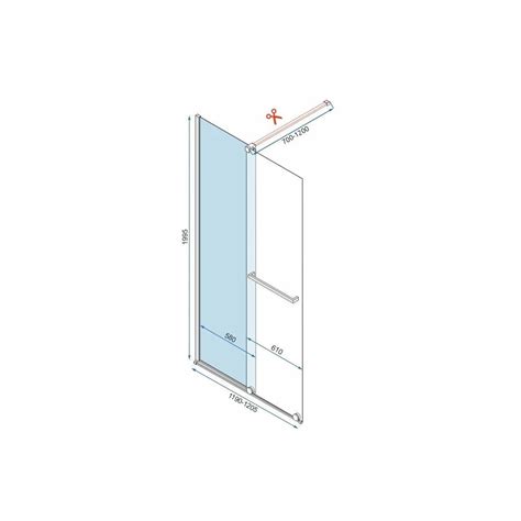 Ilustrácia montáže sprchového kúta typu Walk-in