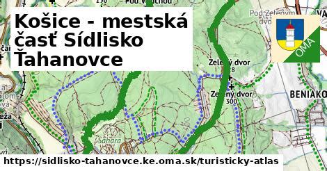 Mapa Košice sídlisko Ťahanovce