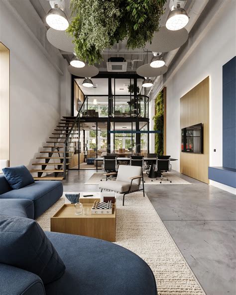 Ilustrácia voľne stojacého schodiska v modernej budove