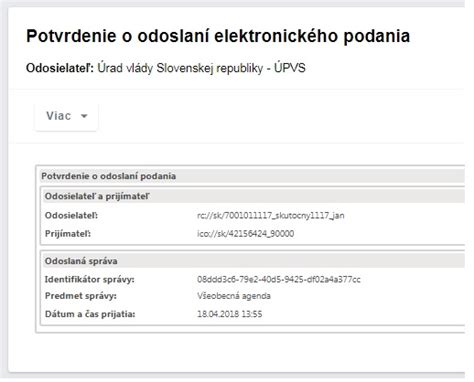 Ilustrácia elektronického podania