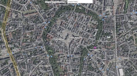 Mapa okolia Izby číslo 13 s vyznačenými ulicami a dopravnými linkami