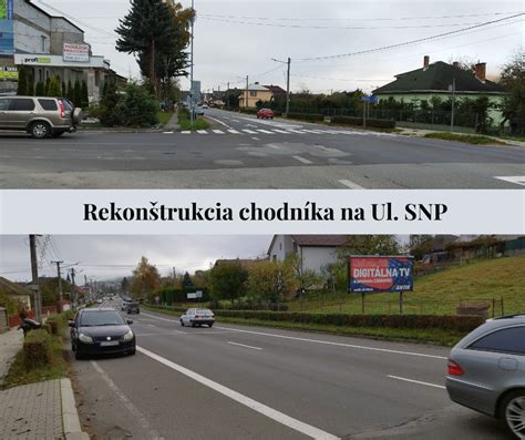 Ulica SNP v Humennom