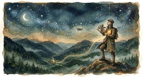 Ilustrácia muža, ktorý sa snaží dosiahnuť na hviezdy, ale nedosiahne