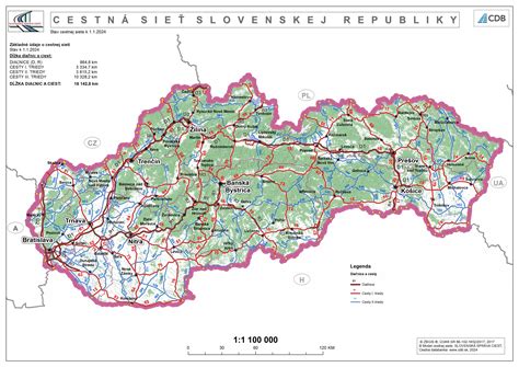 Mapa Slovenska s vyznačenou Modrou