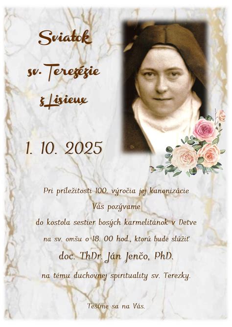 Symbolika ruží v živote svätej Terézie