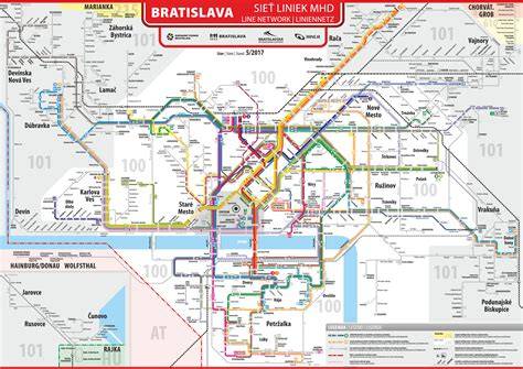 Mapa: Autobusové linky v Bratislave