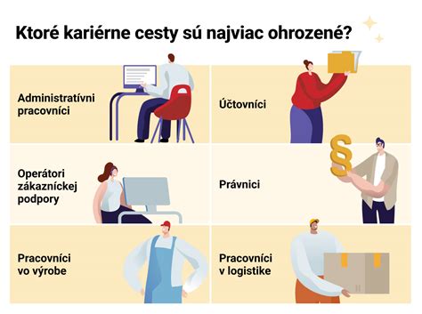 Ilustrácia znázorňujúca rôzne kariérne cesty a symboly práce