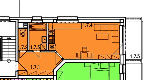 Ilustrácia 1-izbového bytu s balkónom