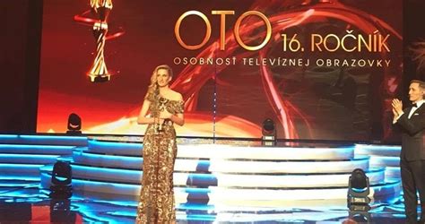 Adela Banášová na odovzdávaní cien OTO