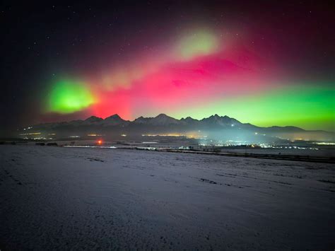 Fotografia polárnej žiary nad Nórskom
