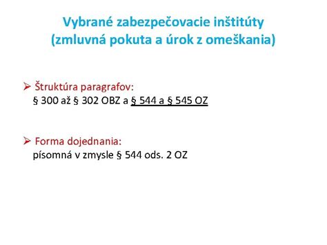 Zmluvná pokuta ako zabezpečenie záväzku