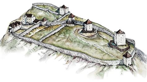 Detail kamenného muriva Pustého hradu