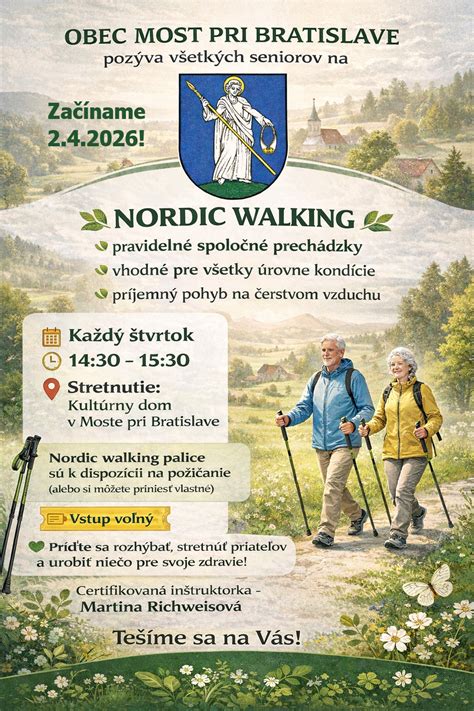 Ilustrácia seniorov pri nordic walking
