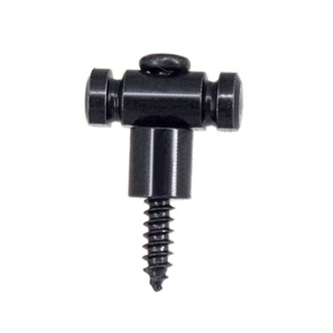 Detail hlavy elektrickej gitary s vyznačeným otvorom pre imbusový kľúč