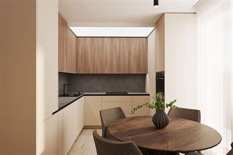 Moderná malá kuchyňa s lesklými povrchmi