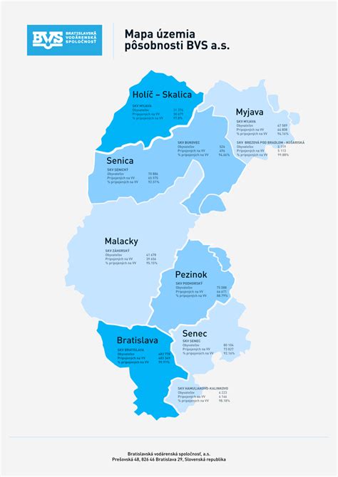 Mapa zobrazujúca oblasť pôsobnosti poskytovateľov lešenia v okolí Senca