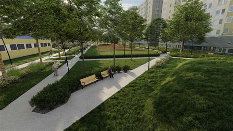 Vizualizácia verejného parku pri Klingerke