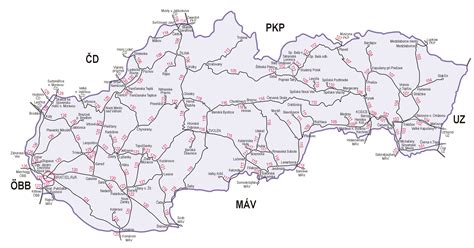 Mapa železničnej trate 141