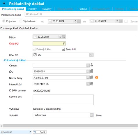 Ilustrácia pokladničného bločku