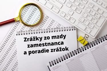 Infografika zobrazujúca poradie zrážok zo mzdy