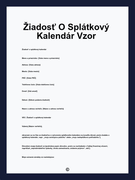 Ilustrácia znázorňujúca splátkový kalendár s detailnými položkami
