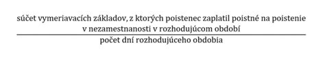 Ilustrácia znázorňujúca časovú os s rozhodujúcim obdobím pre výpočet dávky v nezamestnanosti