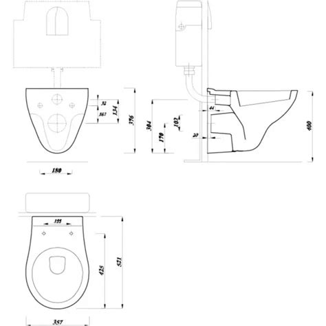 Ilustrácia rôznych výšok inštalácie WC misy