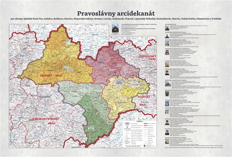 Mapa Spišskej Novej Vsi s vyznačenými lokalitami