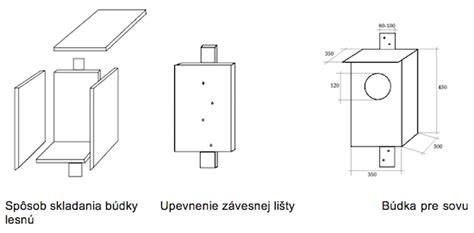 Ilustrácia ideálnych rozmerov búdky pre andulku