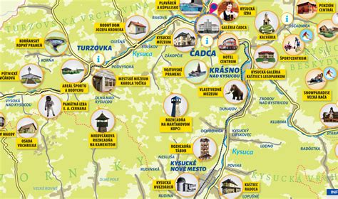Mapa Popradskeho regiónu
