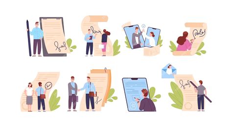 Ilustrácia osoby podpisujúcej právny dokument
