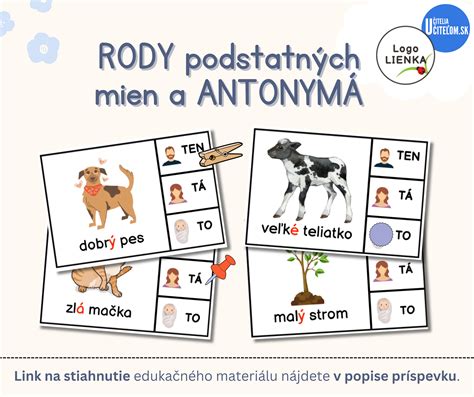 deti učia antonymá