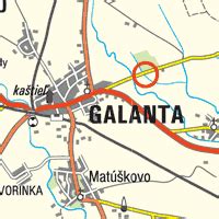 Mapa Galanty so zvýrazneným Sídliskom Jas