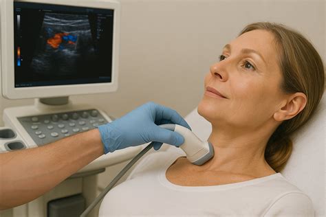 Lekár vykonávajúci ultrazvukové vyšetrenie panvy