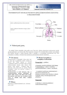 Diagram znázorňujúci tracheostomickú kanylu