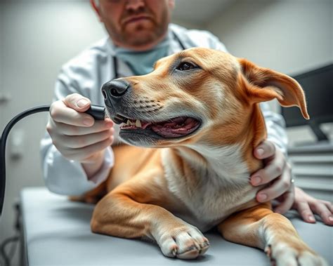 Veterinár vykonáva dermatologické vyšetrenie psa